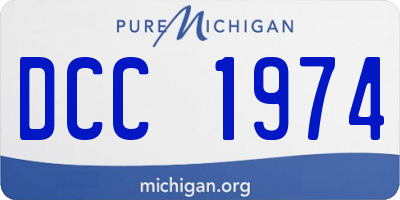 MI license plate DCC1974