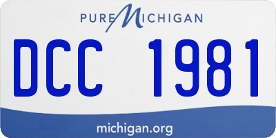 MI license plate DCC1981
