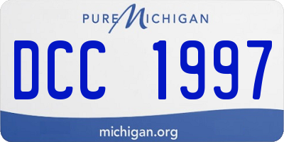 MI license plate DCC1997