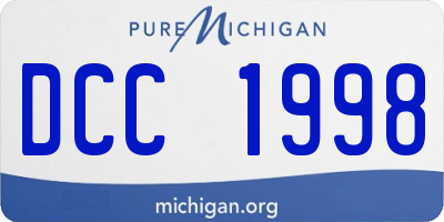 MI license plate DCC1998