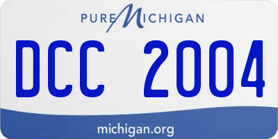 MI license plate DCC2004