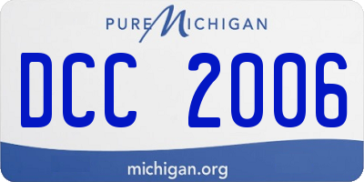 MI license plate DCC2006