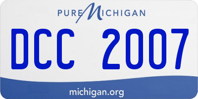 MI license plate DCC2007
