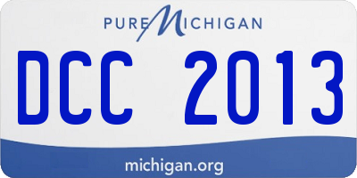 MI license plate DCC2013