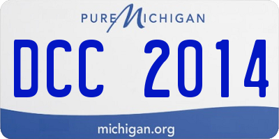 MI license plate DCC2014