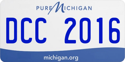MI license plate DCC2016