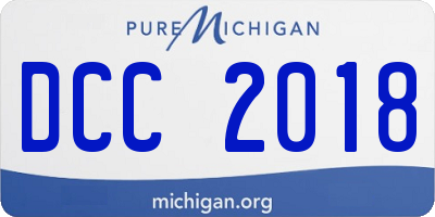 MI license plate DCC2018