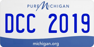 MI license plate DCC2019