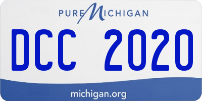 MI license plate DCC2020