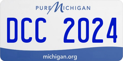 MI license plate DCC2024