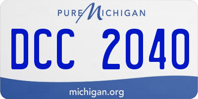 MI license plate DCC2040