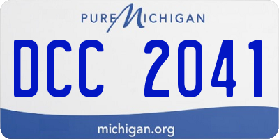 MI license plate DCC2041