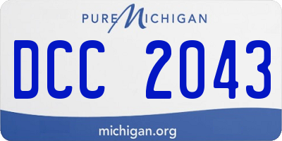MI license plate DCC2043