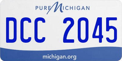 MI license plate DCC2045