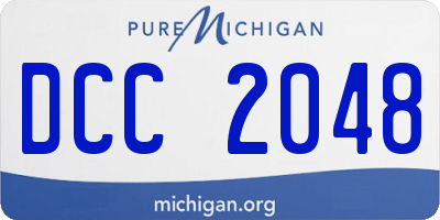 MI license plate DCC2048