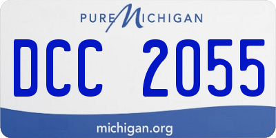 MI license plate DCC2055