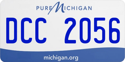 MI license plate DCC2056