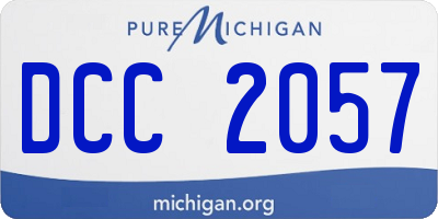 MI license plate DCC2057