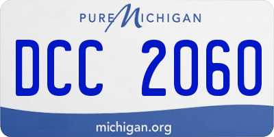 MI license plate DCC2060