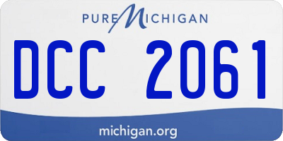 MI license plate DCC2061
