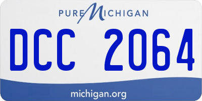MI license plate DCC2064