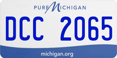 MI license plate DCC2065