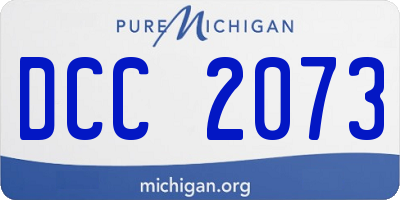 MI license plate DCC2073