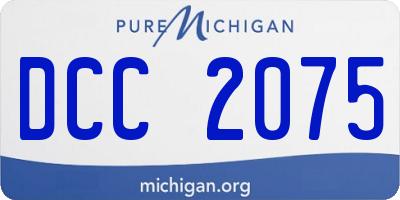 MI license plate DCC2075
