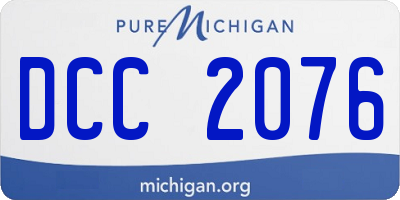 MI license plate DCC2076