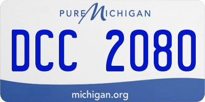 MI license plate DCC2080