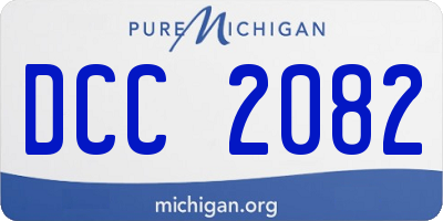 MI license plate DCC2082