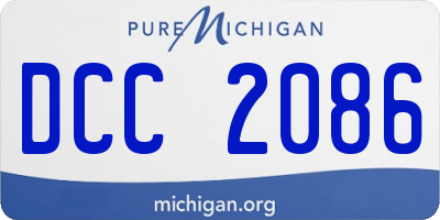 MI license plate DCC2086