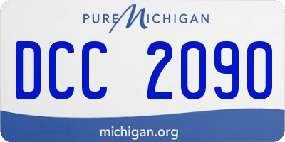 MI license plate DCC2090
