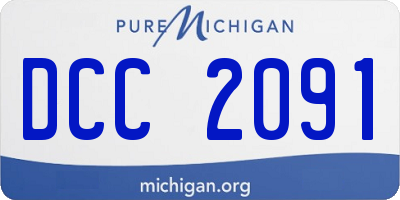 MI license plate DCC2091