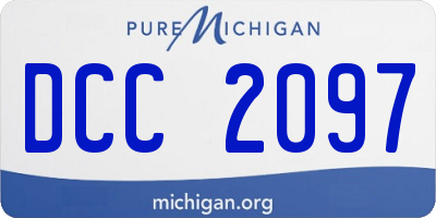 MI license plate DCC2097