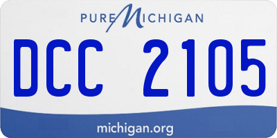 MI license plate DCC2105