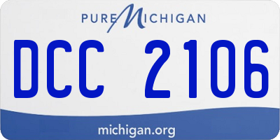 MI license plate DCC2106