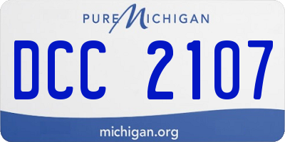 MI license plate DCC2107