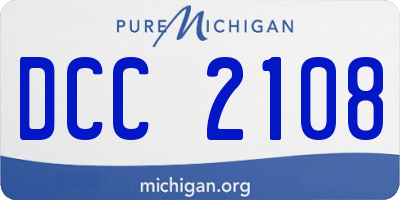 MI license plate DCC2108