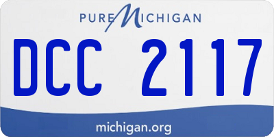 MI license plate DCC2117