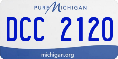 MI license plate DCC2120