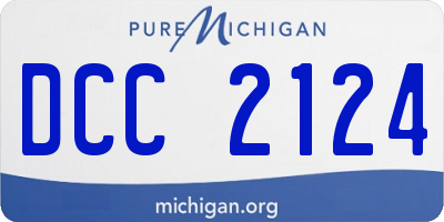 MI license plate DCC2124