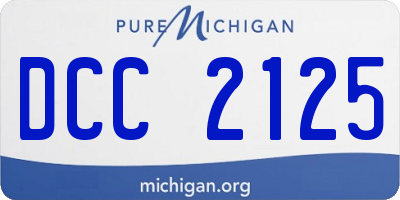 MI license plate DCC2125