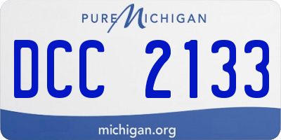 MI license plate DCC2133
