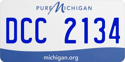 MI license plate DCC2134