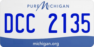 MI license plate DCC2135
