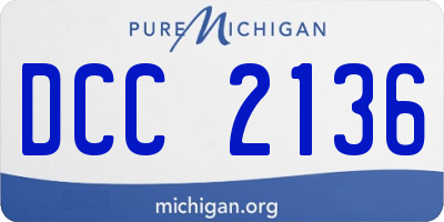 MI license plate DCC2136