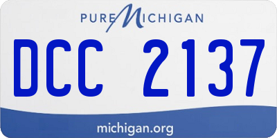 MI license plate DCC2137