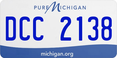 MI license plate DCC2138