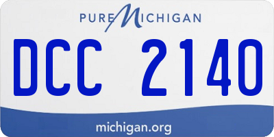 MI license plate DCC2140